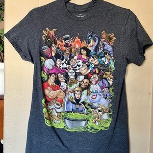 Disney Villains Short Sleeve Tee - Dark Gray Size Small